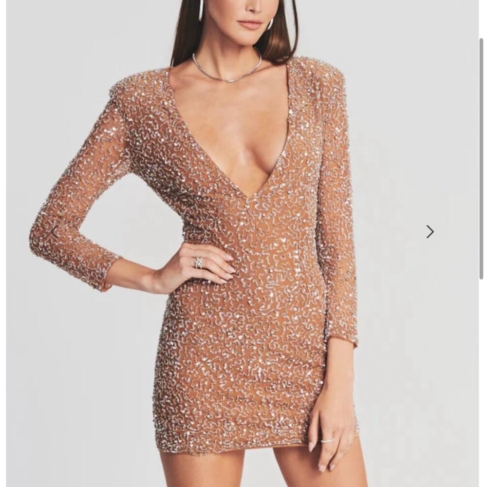 Retrofete nude Pamela Sequin Dress Size XS